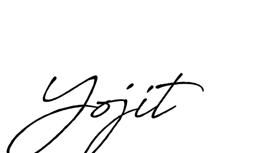 Yojit stylish signature style. Best Handwritten Sign (Antro_Vectra_Bolder) for my name. Handwritten Signature Collection Ideas for my name Yojit. Yojit signature style 7 images and pictures png