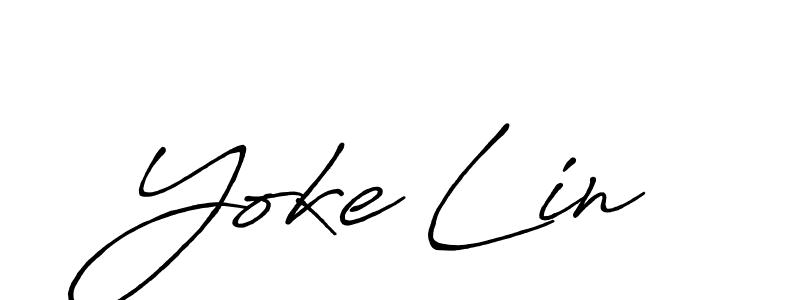 Design your own signature with our free online signature maker. With this signature software, you can create a handwritten (Antro_Vectra_Bolder) signature for name Yoke Lin. Yoke Lin signature style 7 images and pictures png