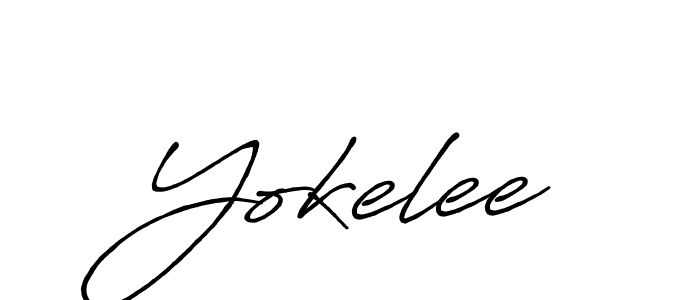 if you are searching for the best signature style for your name Yokelee. so please give up your signature search. here we have designed multiple signature styles  using Antro_Vectra_Bolder. Yokelee signature style 7 images and pictures png