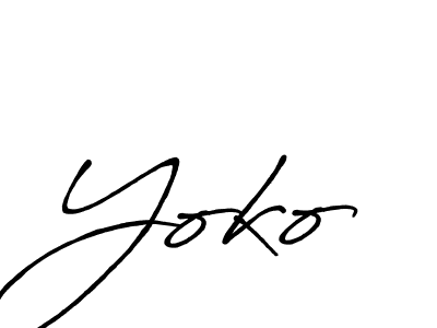 It looks lik you need a new signature style for name Yoko. Design unique handwritten (Antro_Vectra_Bolder) signature with our free signature maker in just a few clicks. Yoko signature style 7 images and pictures png