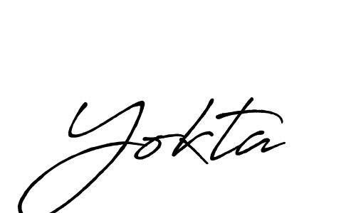 Design your own signature with our free online signature maker. With this signature software, you can create a handwritten (Antro_Vectra_Bolder) signature for name Yokta. Yokta signature style 7 images and pictures png