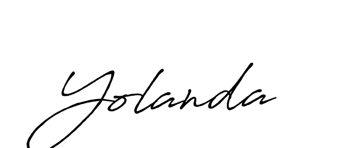 Yolanda stylish signature style. Best Handwritten Sign (Antro_Vectra_Bolder) for my name. Handwritten Signature Collection Ideas for my name Yolanda. Yolanda signature style 7 images and pictures png