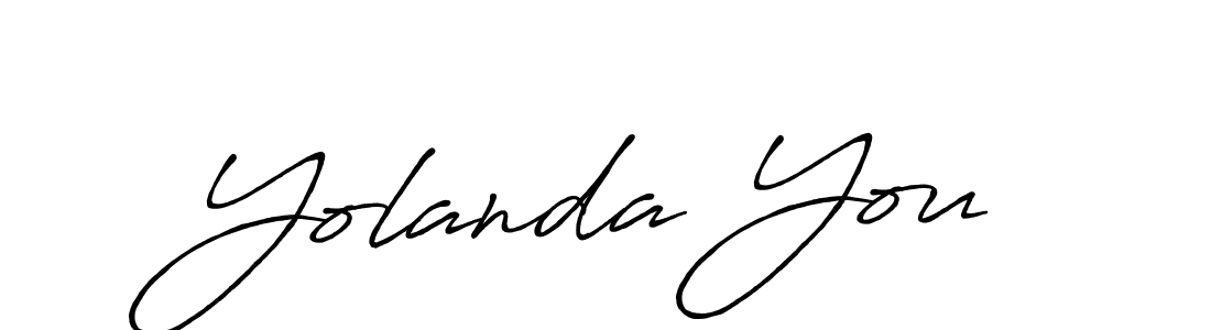 The best way (Antro_Vectra_Bolder) to make a short signature is to pick only two or three words in your name. The name Yolanda You include a total of six letters. For converting this name. Yolanda You signature style 7 images and pictures png