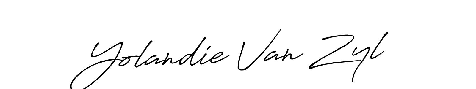 Yolandie Van Zyl stylish signature style. Best Handwritten Sign (Antro_Vectra_Bolder) for my name. Handwritten Signature Collection Ideas for my name Yolandie Van Zyl. Yolandie Van Zyl signature style 7 images and pictures png