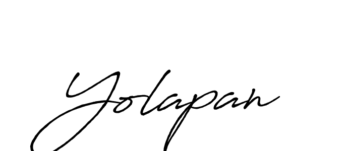 Yolapan stylish signature style. Best Handwritten Sign (Antro_Vectra_Bolder) for my name. Handwritten Signature Collection Ideas for my name Yolapan. Yolapan signature style 7 images and pictures png