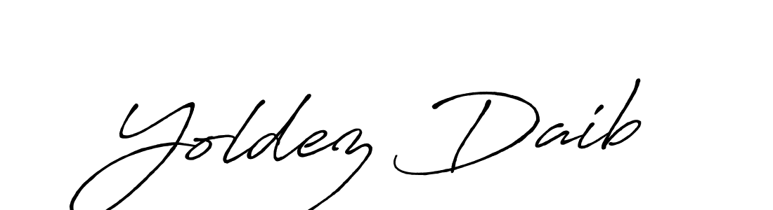 Similarly Antro_Vectra_Bolder is the best handwritten signature design. Signature creator online .You can use it as an online autograph creator for name Yoldez Daib. Yoldez Daib signature style 7 images and pictures png