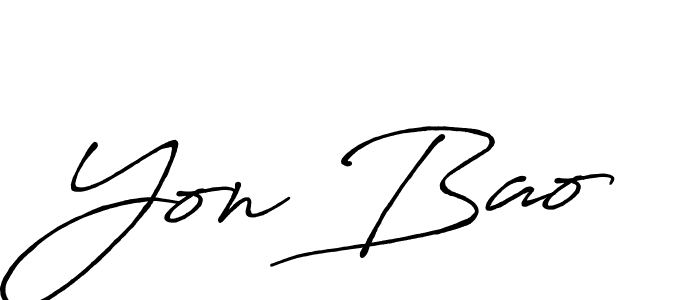 Yon Bao stylish signature style. Best Handwritten Sign (Antro_Vectra_Bolder) for my name. Handwritten Signature Collection Ideas for my name Yon Bao. Yon Bao signature style 7 images and pictures png