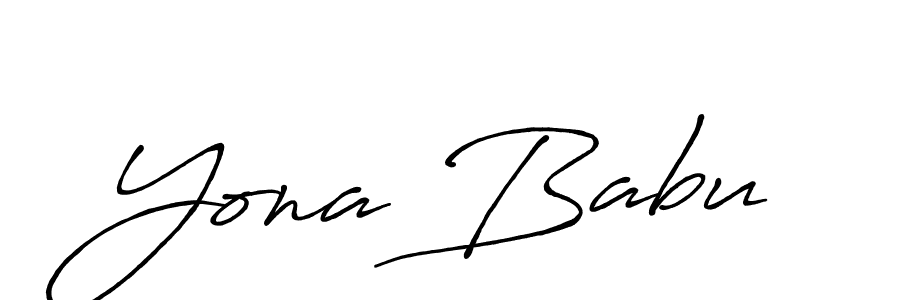 Create a beautiful signature design for name Yona Babu. With this signature (Antro_Vectra_Bolder) fonts, you can make a handwritten signature for free. Yona Babu signature style 7 images and pictures png