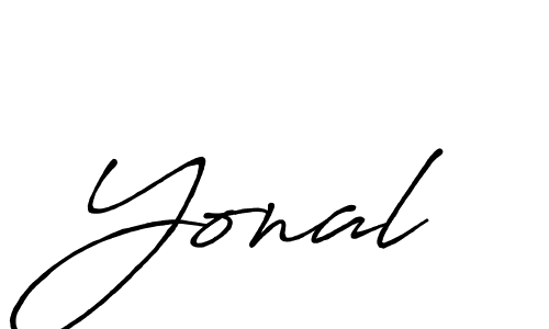 Make a beautiful signature design for name Yonal. With this signature (Antro_Vectra_Bolder) style, you can create a handwritten signature for free. Yonal signature style 7 images and pictures png