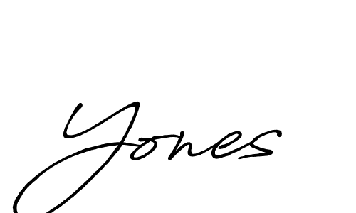 Design your own signature with our free online signature maker. With this signature software, you can create a handwritten (Antro_Vectra_Bolder) signature for name Yones. Yones signature style 7 images and pictures png