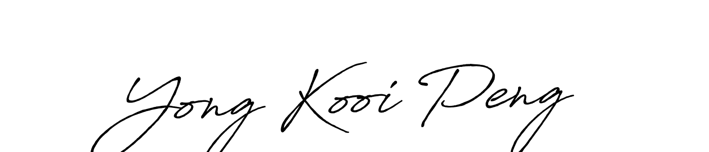 Design your own signature with our free online signature maker. With this signature software, you can create a handwritten (Antro_Vectra_Bolder) signature for name Yong Kooi Peng. Yong Kooi Peng signature style 7 images and pictures png