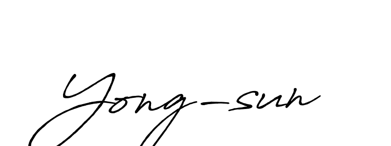 How to make Yong-sun signature? Antro_Vectra_Bolder is a professional autograph style. Create handwritten signature for Yong-sun name. Yong-sun signature style 7 images and pictures png