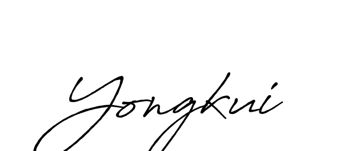 Similarly Antro_Vectra_Bolder is the best handwritten signature design. Signature creator online .You can use it as an online autograph creator for name Yongkui. Yongkui signature style 7 images and pictures png