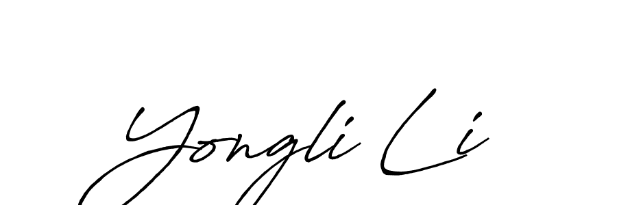 Similarly Antro_Vectra_Bolder is the best handwritten signature design. Signature creator online .You can use it as an online autograph creator for name Yongli Li. Yongli Li signature style 7 images and pictures png
