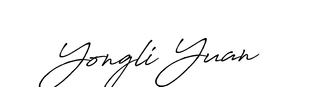 You should practise on your own different ways (Antro_Vectra_Bolder) to write your name (Yongli Yuan) in signature. don't let someone else do it for you. Yongli Yuan signature style 7 images and pictures png