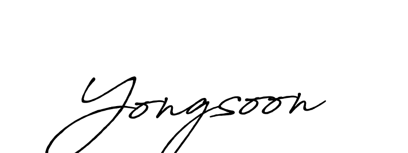 Also we have Yongsoon name is the best signature style. Create professional handwritten signature collection using Antro_Vectra_Bolder autograph style. Yongsoon signature style 7 images and pictures png
