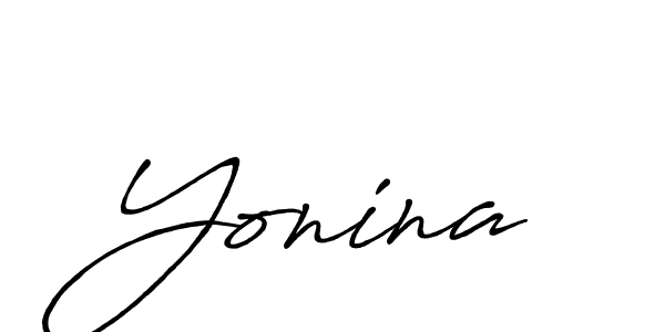 Use a signature maker to create a handwritten signature online. With this signature software, you can design (Antro_Vectra_Bolder) your own signature for name Yonina. Yonina signature style 7 images and pictures png