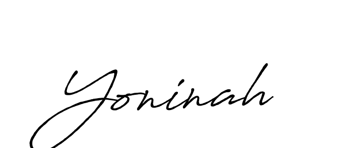 Also we have Yoninah name is the best signature style. Create professional handwritten signature collection using Antro_Vectra_Bolder autograph style. Yoninah signature style 7 images and pictures png