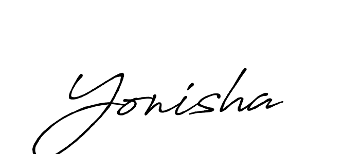 Design your own signature with our free online signature maker. With this signature software, you can create a handwritten (Antro_Vectra_Bolder) signature for name Yonisha. Yonisha signature style 7 images and pictures png