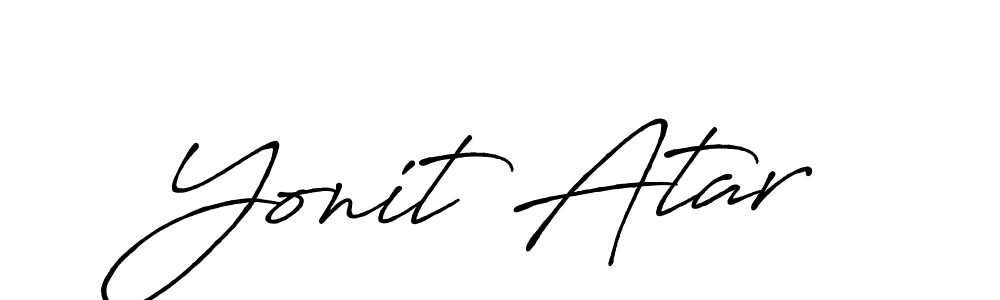 This is the best signature style for the Yonit Atar name. Also you like these signature font (Antro_Vectra_Bolder). Mix name signature. Yonit Atar signature style 7 images and pictures png