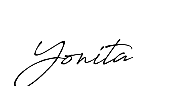 Create a beautiful signature design for name Yonita. With this signature (Antro_Vectra_Bolder) fonts, you can make a handwritten signature for free. Yonita signature style 7 images and pictures png