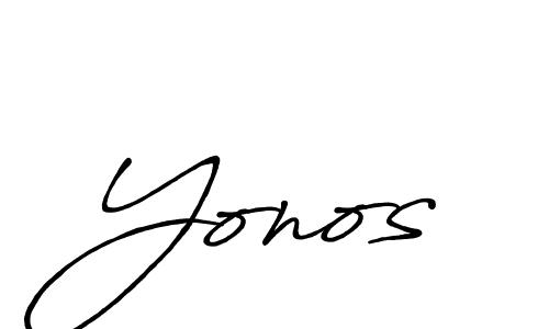 Yonos stylish signature style. Best Handwritten Sign (Antro_Vectra_Bolder) for my name. Handwritten Signature Collection Ideas for my name Yonos. Yonos signature style 7 images and pictures png