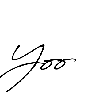 How to make Yoo signature? Antro_Vectra_Bolder is a professional autograph style. Create handwritten signature for Yoo name. Yoo signature style 7 images and pictures png