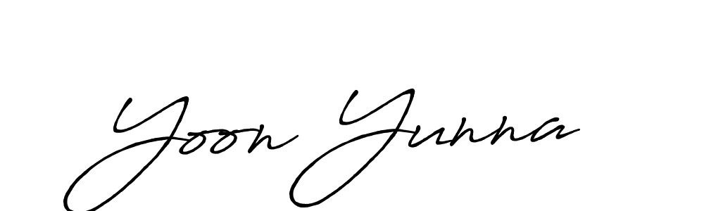 How to make Yoon Yunna signature? Antro_Vectra_Bolder is a professional autograph style. Create handwritten signature for Yoon Yunna name. Yoon Yunna signature style 7 images and pictures png