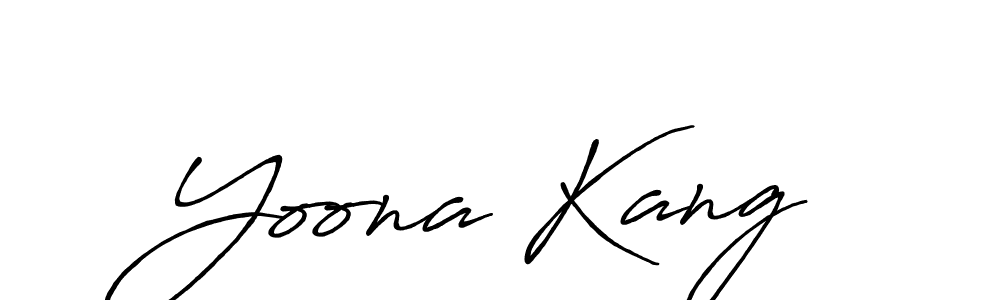 You should practise on your own different ways (Antro_Vectra_Bolder) to write your name (Yoona Kang) in signature. don't let someone else do it for you. Yoona Kang signature style 7 images and pictures png