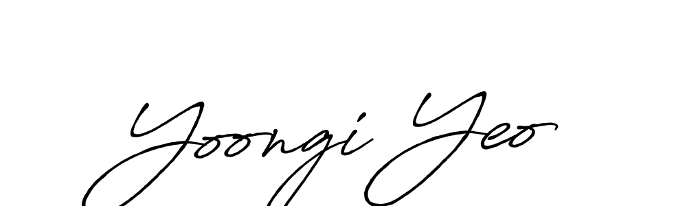 Design your own signature with our free online signature maker. With this signature software, you can create a handwritten (Antro_Vectra_Bolder) signature for name Yoongi Yeo. Yoongi Yeo signature style 7 images and pictures png
