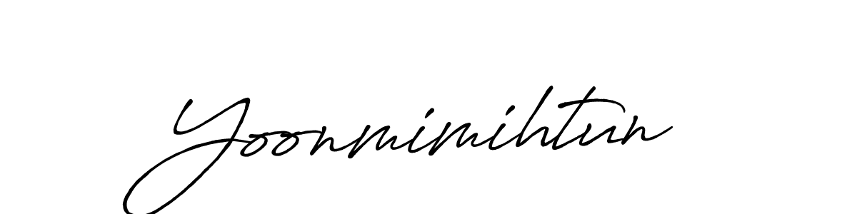 if you are searching for the best signature style for your name Yoonmimihtun. so please give up your signature search. here we have designed multiple signature styles  using Antro_Vectra_Bolder. Yoonmimihtun signature style 7 images and pictures png