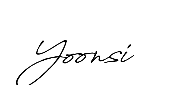 How to make Yoonsi name signature. Use Antro_Vectra_Bolder style for creating short signs online. This is the latest handwritten sign. Yoonsi signature style 7 images and pictures png