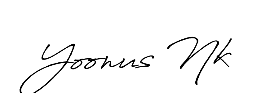 Similarly Antro_Vectra_Bolder is the best handwritten signature design. Signature creator online .You can use it as an online autograph creator for name Yoonus Nk. Yoonus Nk signature style 7 images and pictures png
