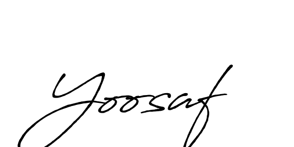 Make a beautiful signature design for name Yoosaf. With this signature (Antro_Vectra_Bolder) style, you can create a handwritten signature for free. Yoosaf signature style 7 images and pictures png