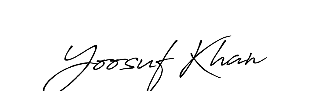 How to make Yoosuf Khan signature? Antro_Vectra_Bolder is a professional autograph style. Create handwritten signature for Yoosuf Khan name. Yoosuf Khan signature style 7 images and pictures png