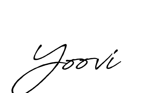 Make a beautiful signature design for name Yoovi. With this signature (Antro_Vectra_Bolder) style, you can create a handwritten signature for free. Yoovi signature style 7 images and pictures png