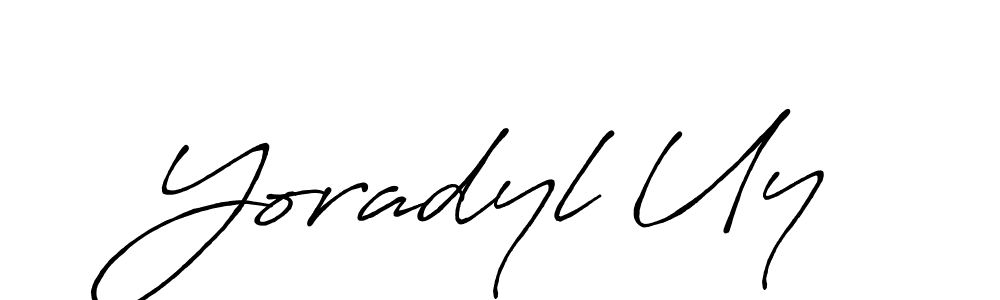 Design your own signature with our free online signature maker. With this signature software, you can create a handwritten (Antro_Vectra_Bolder) signature for name Yoradyl Uy. Yoradyl Uy signature style 7 images and pictures png