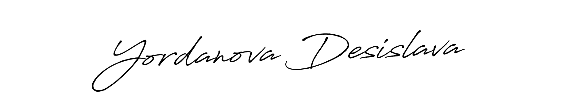 The best way (Antro_Vectra_Bolder) to make a short signature is to pick only two or three words in your name. The name Yordanova Desislava include a total of six letters. For converting this name. Yordanova Desislava signature style 7 images and pictures png