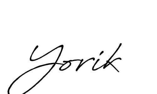if you are searching for the best signature style for your name Yorik. so please give up your signature search. here we have designed multiple signature styles  using Antro_Vectra_Bolder. Yorik signature style 7 images and pictures png
