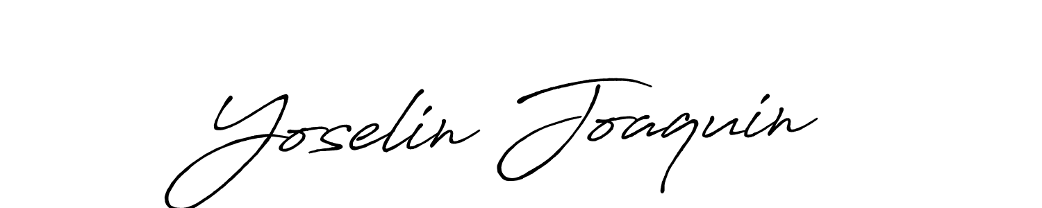 How to make Yoselin Joaquin name signature. Use Antro_Vectra_Bolder style for creating short signs online. This is the latest handwritten sign. Yoselin Joaquin signature style 7 images and pictures png