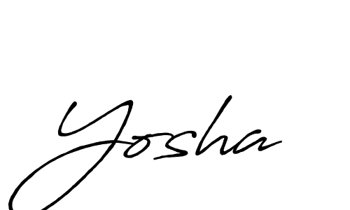 Use a signature maker to create a handwritten signature online. With this signature software, you can design (Antro_Vectra_Bolder) your own signature for name Yosha. Yosha signature style 7 images and pictures png