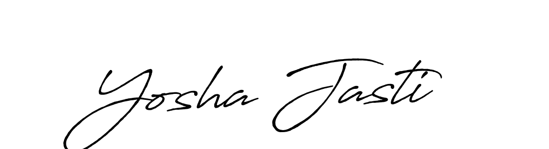 Similarly Antro_Vectra_Bolder is the best handwritten signature design. Signature creator online .You can use it as an online autograph creator for name Yosha Jasti. Yosha Jasti signature style 7 images and pictures png