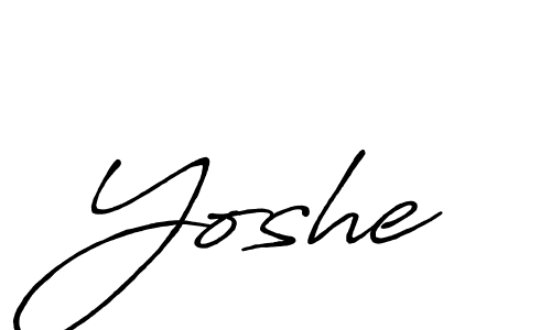 Use a signature maker to create a handwritten signature online. With this signature software, you can design (Antro_Vectra_Bolder) your own signature for name Yoshe. Yoshe signature style 7 images and pictures png