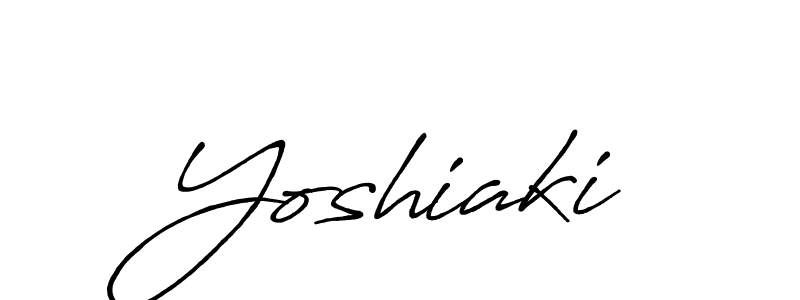 Create a beautiful signature design for name Yoshiaki. With this signature (Antro_Vectra_Bolder) fonts, you can make a handwritten signature for free. Yoshiaki signature style 7 images and pictures png