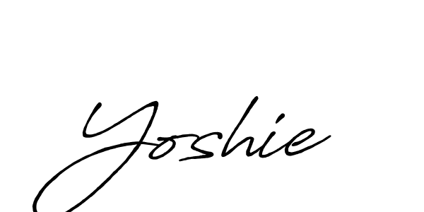 Similarly Antro_Vectra_Bolder is the best handwritten signature design. Signature creator online .You can use it as an online autograph creator for name Yoshie. Yoshie signature style 7 images and pictures png