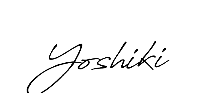 Yoshiki stylish signature style. Best Handwritten Sign (Antro_Vectra_Bolder) for my name. Handwritten Signature Collection Ideas for my name Yoshiki. Yoshiki signature style 7 images and pictures png