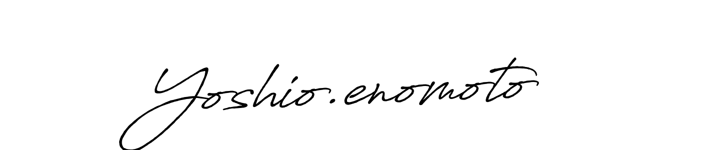 The best way (Antro_Vectra_Bolder) to make a short signature is to pick only two or three words in your name. The name Yoshio.enomoto include a total of six letters. For converting this name. Yoshio.enomoto signature style 7 images and pictures png