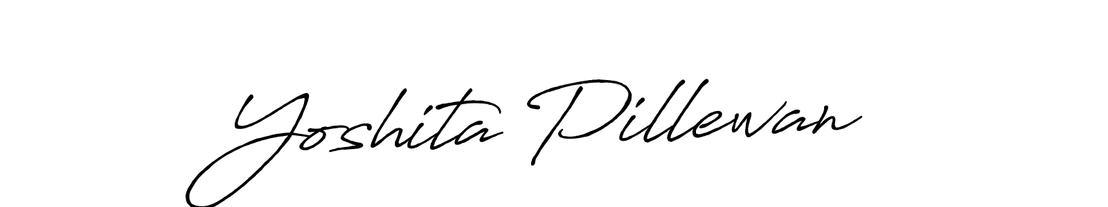 Once you've used our free online signature maker to create your best signature Antro_Vectra_Bolder style, it's time to enjoy all of the benefits that Yoshita Pillewan name signing documents. Yoshita Pillewan signature style 7 images and pictures png