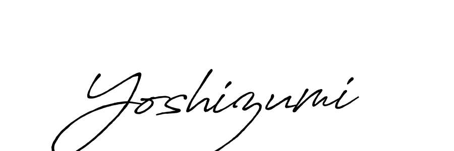 How to make Yoshizumi signature? Antro_Vectra_Bolder is a professional autograph style. Create handwritten signature for Yoshizumi name. Yoshizumi signature style 7 images and pictures png