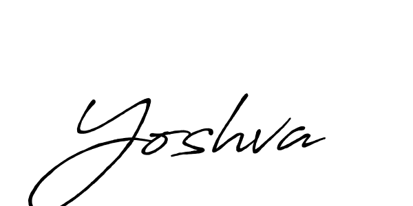 How to make Yoshva name signature. Use Antro_Vectra_Bolder style for creating short signs online. This is the latest handwritten sign. Yoshva signature style 7 images and pictures png